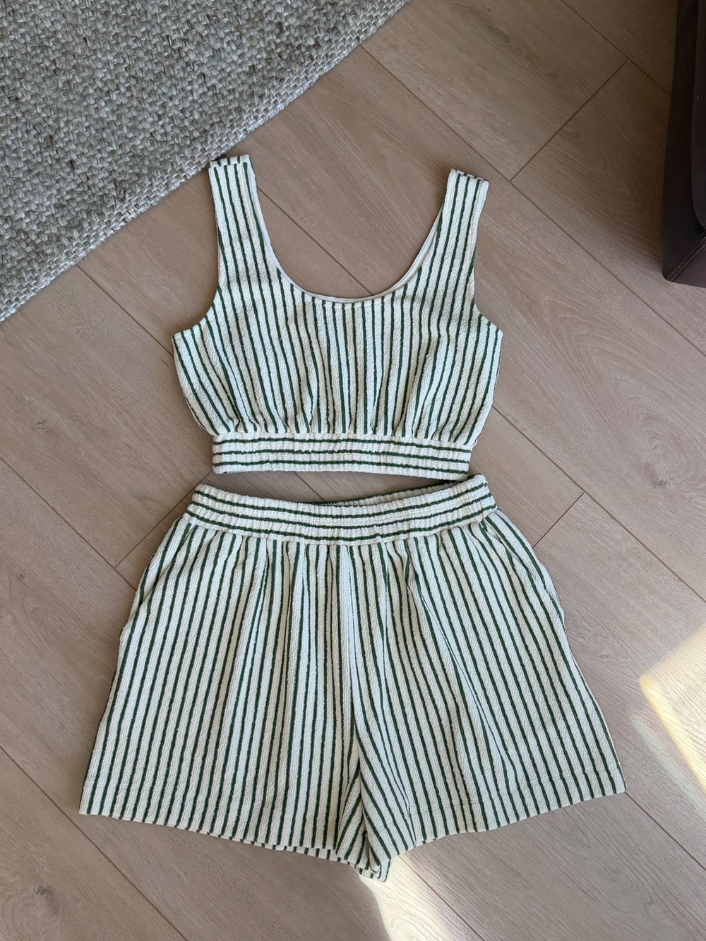 Anthropologie Sunday in Brooklyn Terry Striped Set